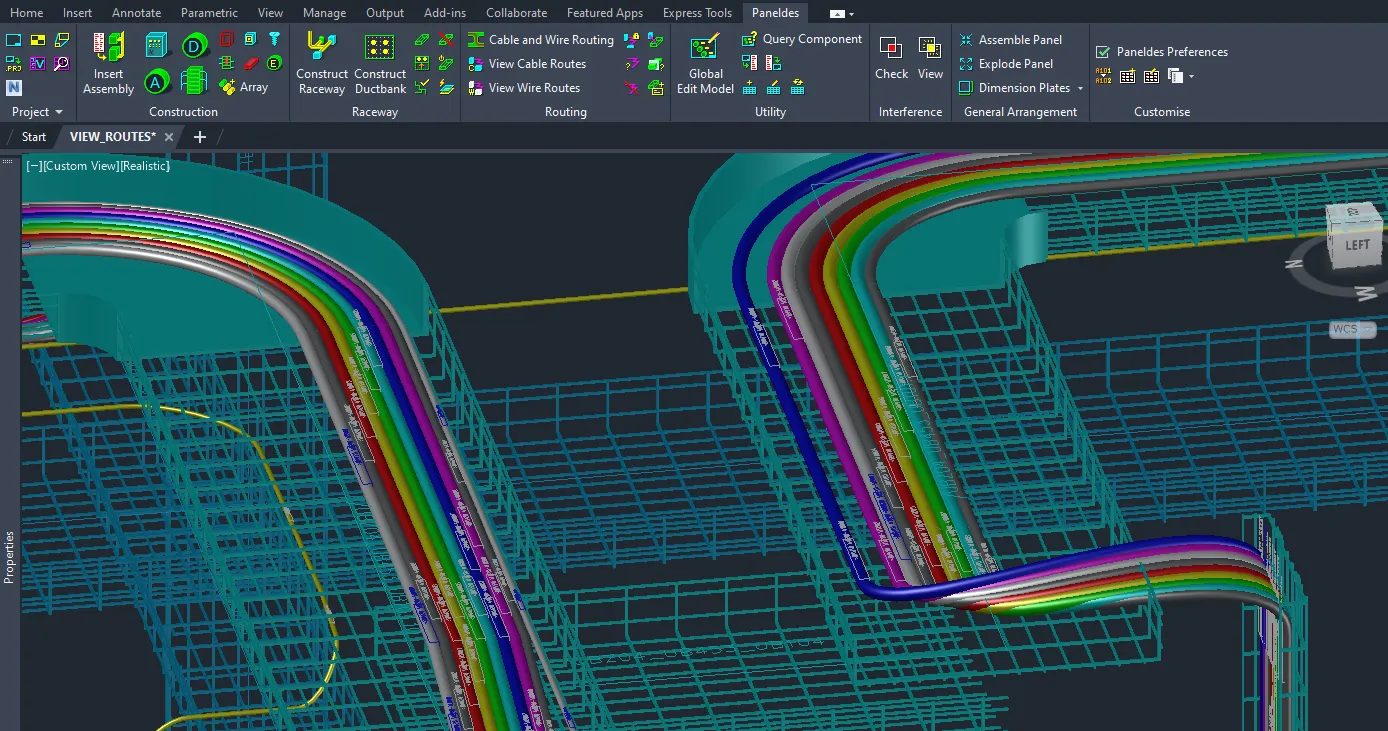 3D cable routing model